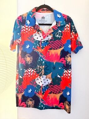 Gashouse Golf Vibrant Tropical Golf Shirt Size S ⛳️